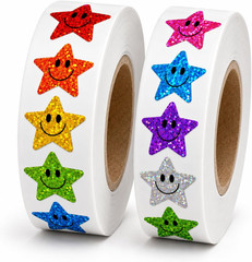 1000 PCS Glitter Star Stickers for Kids, 1 Inch Sparkly Foil Reward Stickers, 10