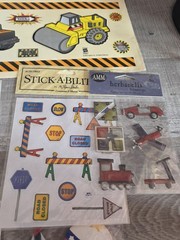 Lot Of 18 Various Transportation Scrapbooking Stickers Trains Thomas Trucks b101