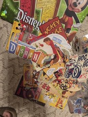 Disney Srapbooking Lot With Scrqpbooks Stickers Papers And More
