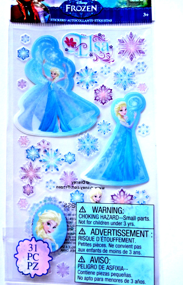ELSA & SNOWFLAKES Flat Stickers DISNEY FROZEN EK SUCCESS JOLEE’S; snow