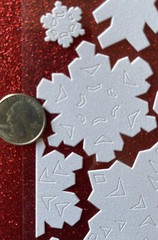 WHITE FUZZY SNOWFLAKES Sticker (10pc)Stampendous•Holiday•Sm•Med•Lg •Falling Snow