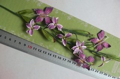 FLUTTER VINE ORCHID – 5 Paper Flowers, 3 Butterfly, 32cm Stem & Leaves PRIMA QA