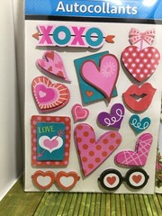JOT 3 Packages Scrapbooking Stickers Spring Flowers Watering Cans Hearts Love XO