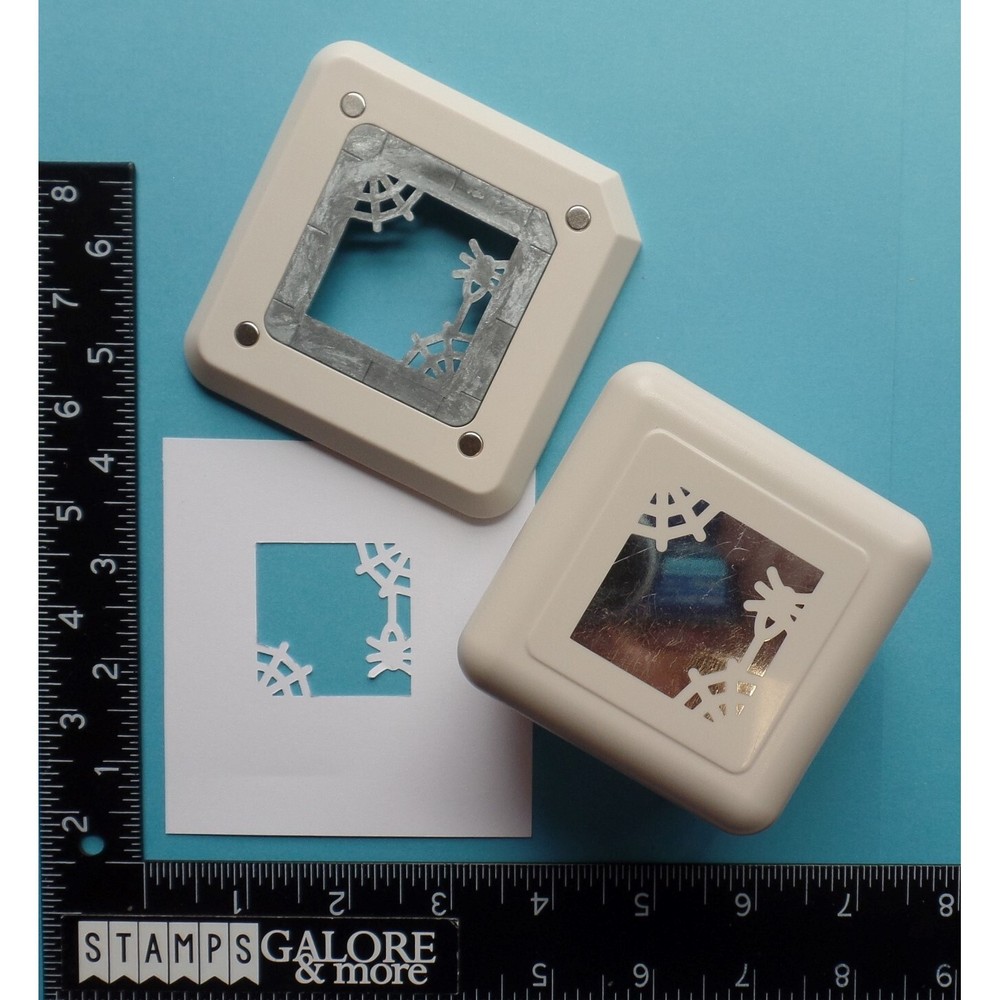 Martha Stewart Paper Craft Punch ALL AROUND PAGE SPIDER WEB WINDOW BOX #M04