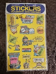 Vtg 1983 DAVID Celebrity Stickers Sealed Mark I Name Stickers S32-1
