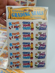 16 – VTG Eureka 60 Count Self-stick Grading Seals Sticker Sheets – Teacher BE191