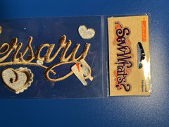 Sew What Sticker ANNIVERSARY Embroidered Scrapbooking