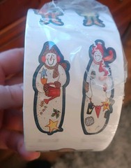 SEALED Vintage RA LANG 250ct Stickers Roll Labels Christmas Holidays 80’s Rare