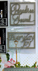 Chipboard NATURAL BEAUTY; PARADISE FOUND; A BEAUTIFUL DAY; EVERYDY JOY 4Choice T