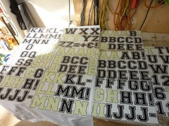 18 Sheets 3 Inch Vinyl Letter Stickers Self Adhesive Alphabet & Numbers