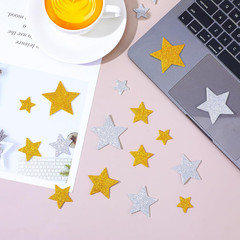 300 PCS Glitter Foam Star Stickers, Gold & Silver 4 Sizes Star Glitter Foam Stic