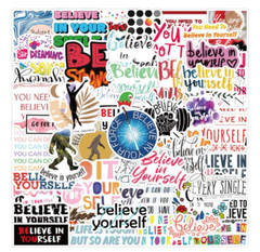 Inspirational Sticker Quotes Motivational Scarpbook Decal Vinyl Stickers 50pcs