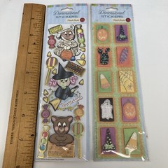 Punch Studio Halloween Seasonal Dimensional Stickers Lot Of 2 Packs NIP