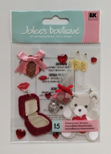 RARE Jolee’s Valentine’s Day Gifts Teddy Ring Candy Love Scrapbooking Stickers