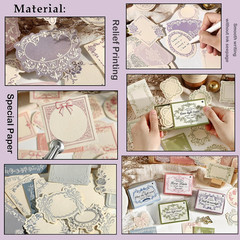 120Pcs Vintage Scrapbooking Letter Writing Paper for Journaling Supplies, Aesthe