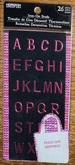 Horizon Group USA Pink Alphabet, Studs Letters Alpha Iron On Transfers Scrapbook
