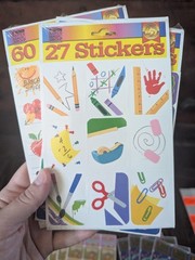 Lot of 30+ Sheets Vintage 80s And 90s Teacher Reward Stickers Teddy Bears Ribbon