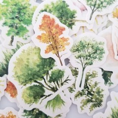 40PCS Trees Plants Nature Stickers – Stationery Scrapbooking Planner Diary