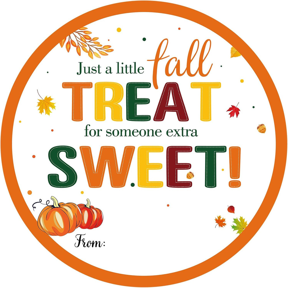 Fall Autumn Gift Stickers – Happy Fall Autumn Thanksgiving Name from Stickers 60