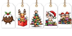 Set Christmas Tags Junk Journal