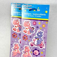 2 Packs of CARE BEARS STICKERS (2006) by Stickety-Doo-Da, total of SIX sheets!