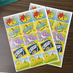 Vintage The Paper Magic Group Teacher Enrichment Stickers- 1999- 2 Sheets