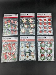 Christmas Craft Supplies Lot Cardstock Paper Snowflakes Glitter Stickers Buttons