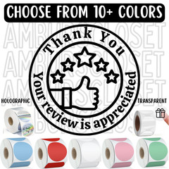 40 THANK YOU STICKERS 2″ ROUND LABELS SEALS SHIPPING SUPPLIES SCRATCH RESISTANT