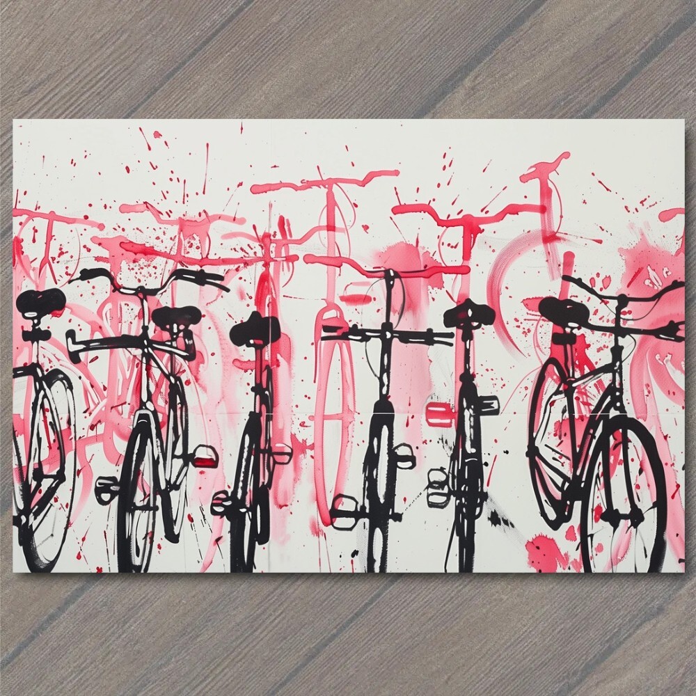 STICKER Bicycle Collage Riding Bikes Funny Cute Strange Wheels Fun Cute Art