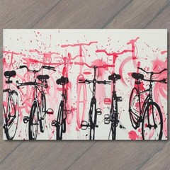 STICKER Bicycle Collage Riding Bikes Funny Cute Strange Wheels Fun Cute Art
