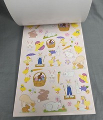 Nicole Crafts 506 EASTER Stickers Book 6 Complete Sheets 3 Designs Eggs Mini