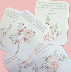 Bible Quotes Inspirational Faith Journal Cards #384 – Lt. Pink