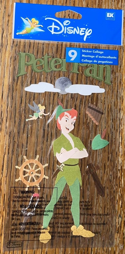Disney Peter Pan & Fairy Friends TinkerBell Neverland Sword Sling Shot Stickers