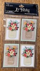 La Petites By Paper Studio Flowers In Vase Jar Wild & Free 3D Scrapbook Stickers