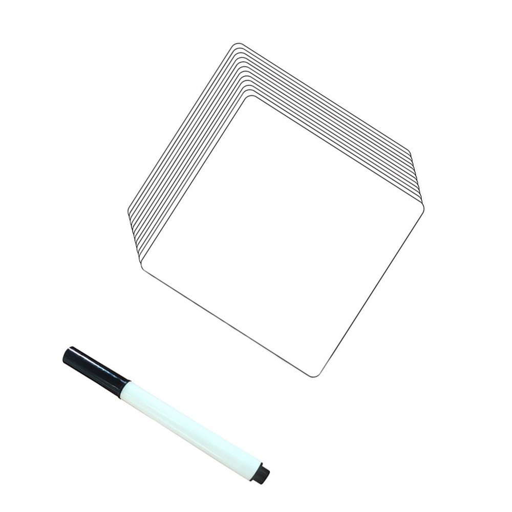 12Pcs Whiteboard Stickers DIY Removable Label Dry Erase with A Pen