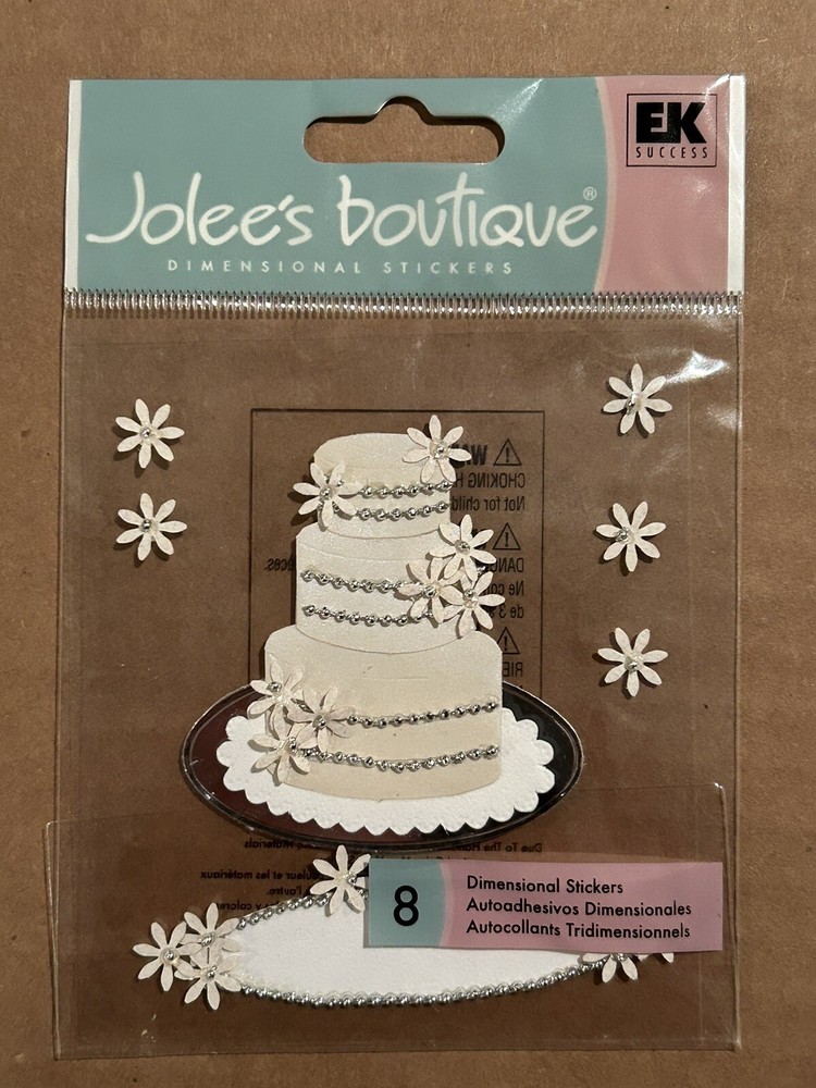 Rare Jolee’s Wedding Cake Scrapbook Stickers