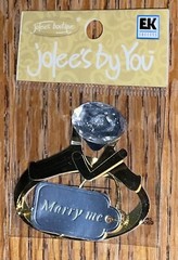 RARE Jolees Mini Diamond Ring Proposal Will U Marry Me? I Do Wedding Non-Adhesiv