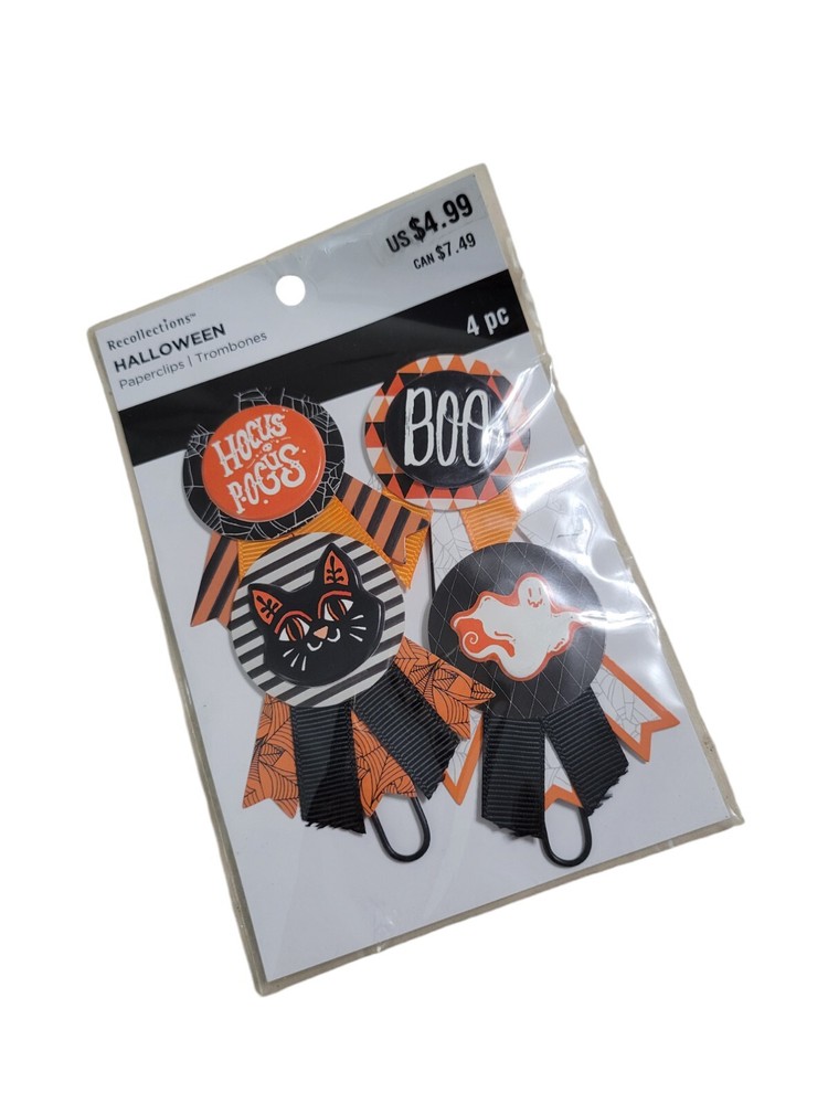 Recollections Halloween Scrapbooking 3D Paper Clips Journal Stationary