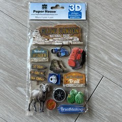 Grand Canyon 3D Stickers Paper House Hiking Scrapbooking Journaling