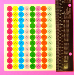 Vintage Colorful Faces Sticker Sheet Paper Magic Group