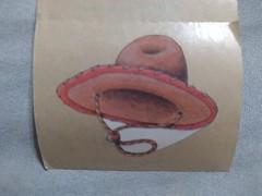 Vintage Mary Engelbreit Stickers 90s 1991 COWBOY BOOTS & HATS 4 pieces