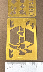 Lot Of Craft & Scrapbooking Supplies: Small Stencils Tags Embellishments Misc