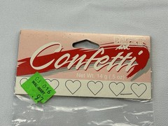 Vintage Paper Art Confetti Hearts Holographic Craft Supply NOS 2010
