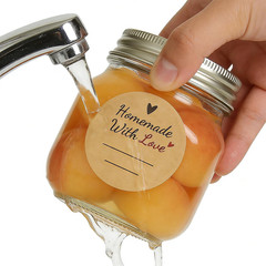 600 Pcs Homemade with Love Stickers, 2″ round Canning Labels for Mason Jars, Jam