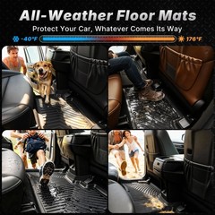 OEDRO Floor Mats Tailored Fit for Toyota Tundra CrewMax Cab/Double Cab 2014-2…