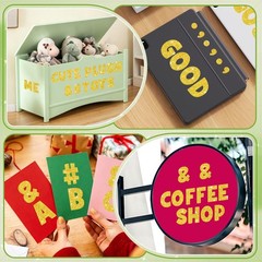128 Pcs Large Letter Stickers Glitter, 12 Sheets 2.5 Inch Bulletin Board Lett…