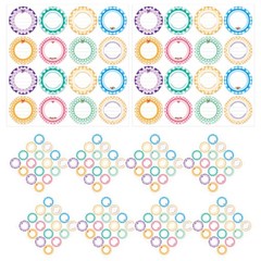 20 Sheets Colorful Waterproof Label Stickers Round Self Adhesive