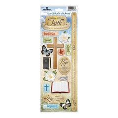 Scrapbooking Stickers Cardstock Paper House 13″ Faith Bible Phrases Crosses Hope