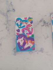 Vintage Lisa Frank Unicorn Rainbow Heart Stars Stickers