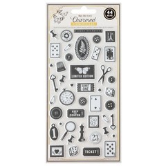 Bo Bunny CHARMED CHRONICLES ICONS (44) PUFFY STICKERS scrapbooking
